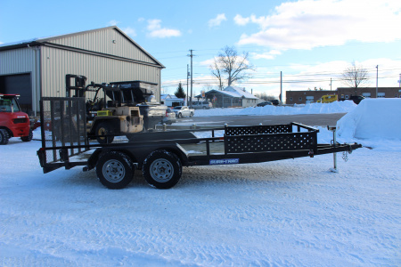 New 2022 Sure-Trac 7' x 16' Tandem Axle Tube Top ATV Trailer - 7000# GVW