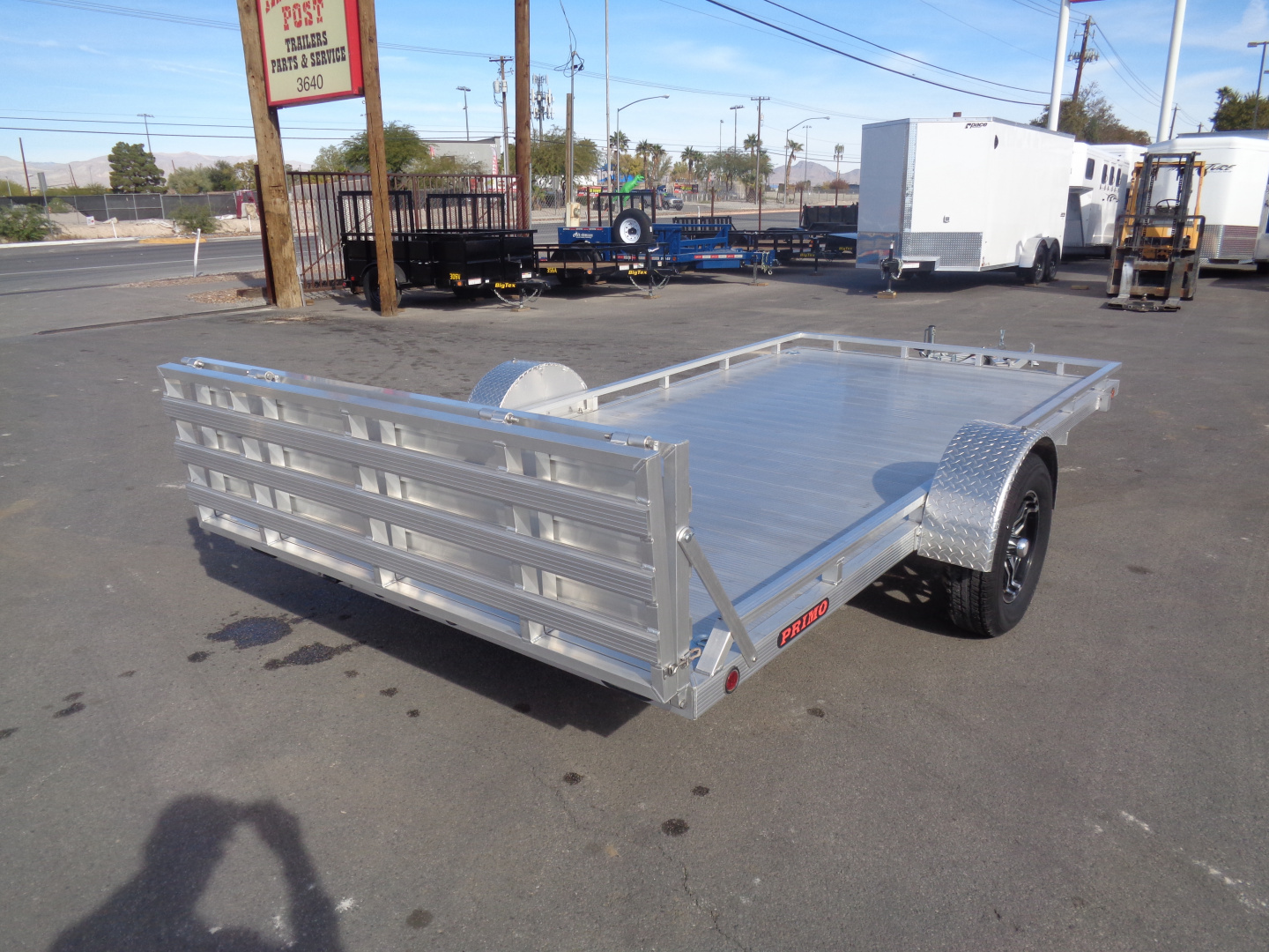 New 2023 Primo * UT82X14-LP * 14ft Aluminum ATV Trailer w/ Bi-Fold Tailgate