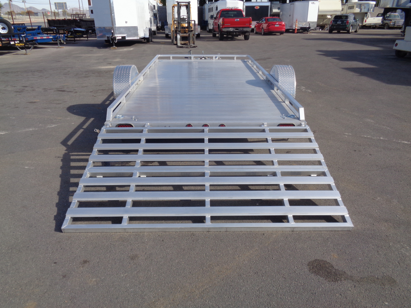 New 2023 Primo * UT82X14-LP * 14ft Aluminum ATV Trailer w/ Bi-Fold Tailgate