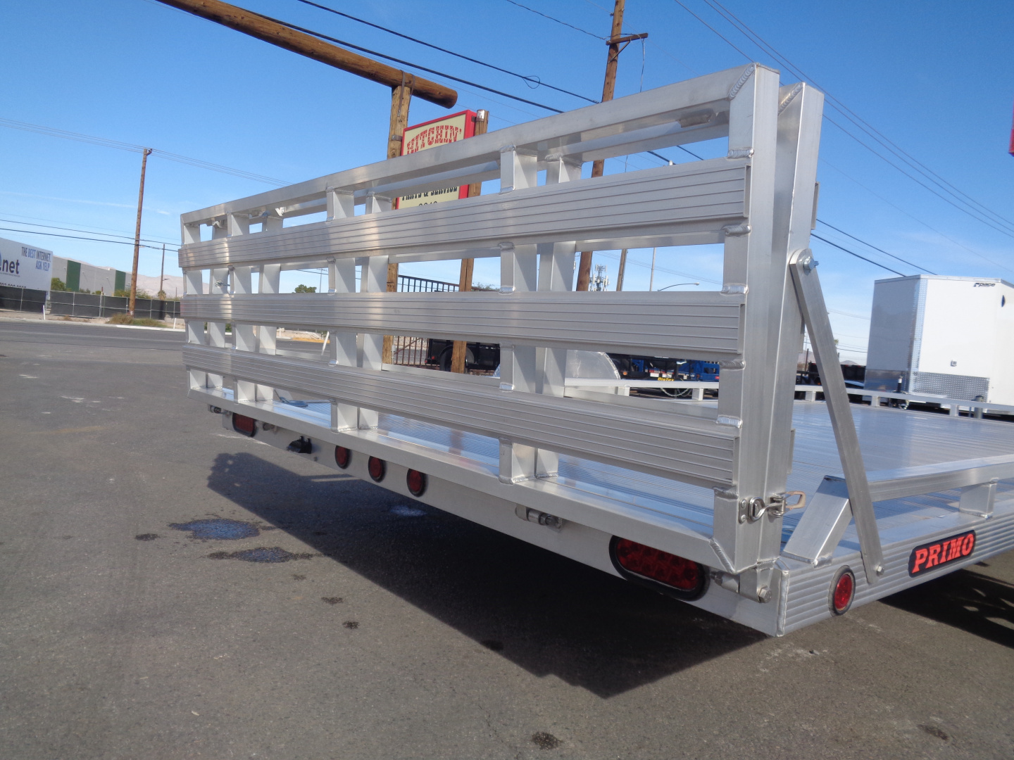 New 2023 Primo * UT82X14-LP * 14ft Aluminum ATV Trailer w/ Bi-Fold Tailgate