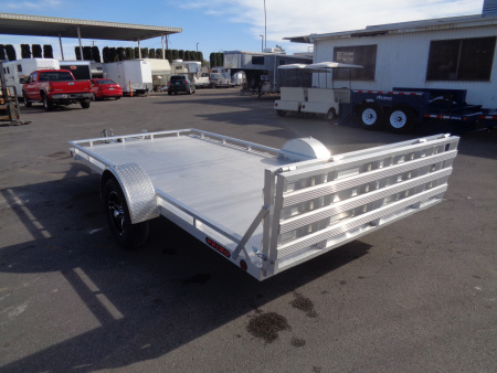 New 2023 Primo * UT82X14-LP * 14ft Aluminum ATV Trailer w/ Bi-Fold Tailgate