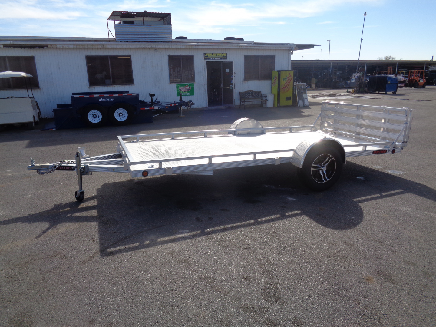 New 2023 Primo * UT82X14-LP * 14ft Aluminum ATV Trailer w/ Bi-Fold Tailgate
