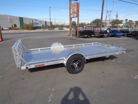 New 2023 Primo * UT82X14-LP * 14ft Aluminum ATV Trailer w/ Bi-Fold Tailgate