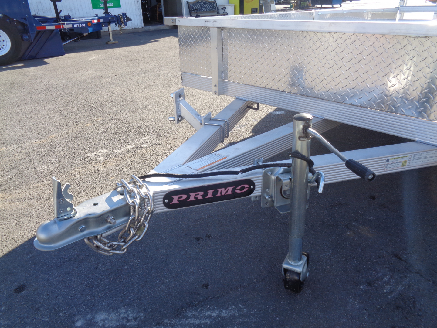 New 2023 Primo * ATV82X12-ATP* 12ft Aluminum ATV Trailer w/ Side Ramps & Bi-Fold Tailgate