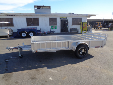 New 2023 Primo * ATV82X12-ATP* 12ft Aluminum ATV Trailer w/ Side Ramps & Bi-Fold Tailgate