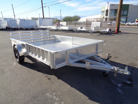 New 2023 Primo * ATV82X12-ATP* 12ft Aluminum ATV Trailer w/ Side Ramps & Bi-Fold Tailgate