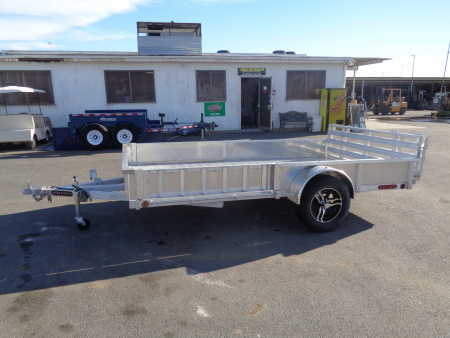 New 2023 Primo * ATV82X12-ATP* 12ft Aluminum ATV Trailer w/ Side Ramps & Bi-Fold Tailgate