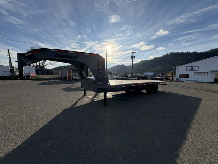 New DECKOVER TILT GOOSENECK 2026 Diamond C Trailers DET208 24' X 102  16000 GVWR CEMENT GRAY