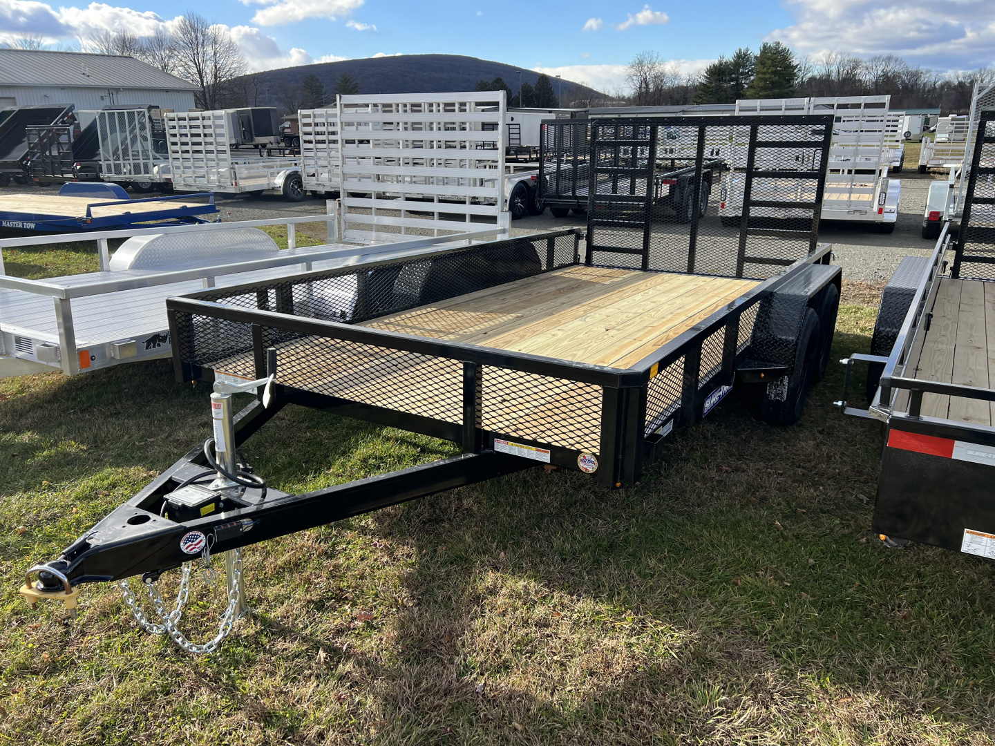 New 2026 Sure-Trac 7X14 7K Mesh Side Landscape Utility Trailer