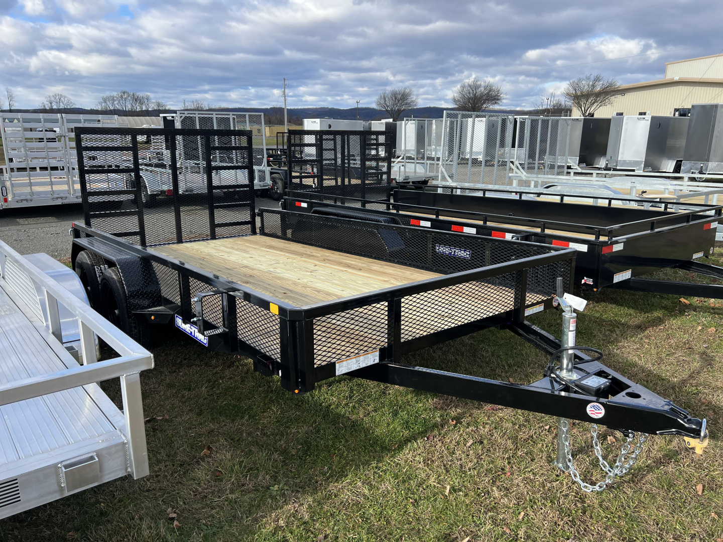 New 2026 Sure-Trac 7X14 7K Mesh Side Landscape Utility Trailer