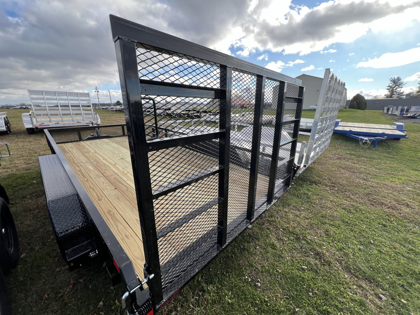 New 2026 Sure-Trac 7X14 7K Mesh Side Landscape Utility Trailer