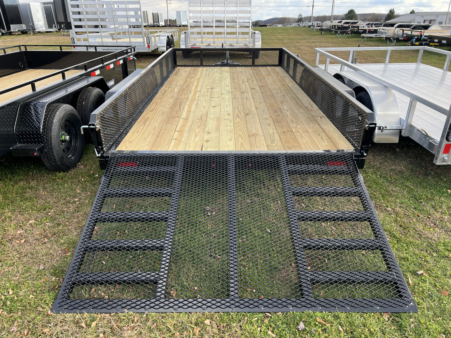 New 2026 Sure-Trac 7X14 7K Mesh Side Landscape Utility Trailer