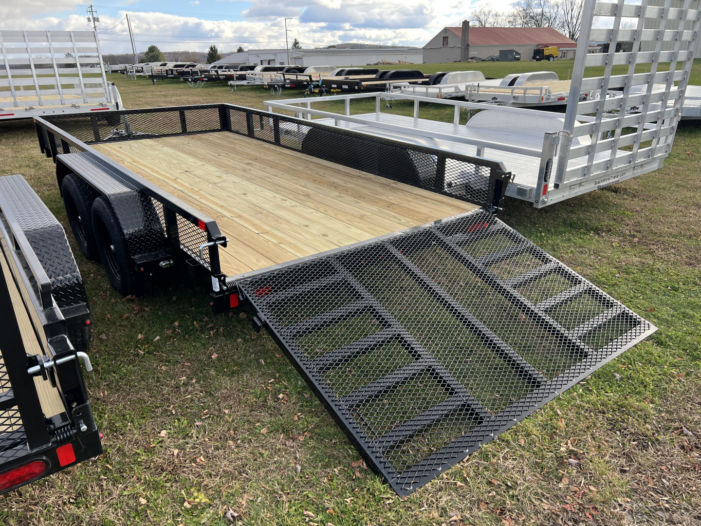 New 2026 Sure-Trac 7X14 7K Mesh Side Landscape Utility Trailer