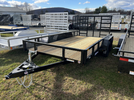 New 2026 Sure-Trac 7X14 7K Mesh Side Landscape Utility Trailer