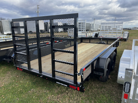 New 2026 Sure-Trac 7X14 7K Mesh Side Landscape Utility Trailer
