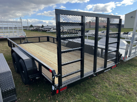 New 2026 Sure-Trac 7X14 7K Mesh Side Landscape Utility Trailer