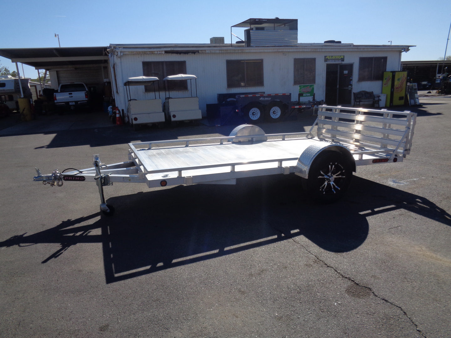 New 2023 Primo * UT82X12-LP * 12ft Aluminum ATV Trailer w/ Bi-Fold Tailgate