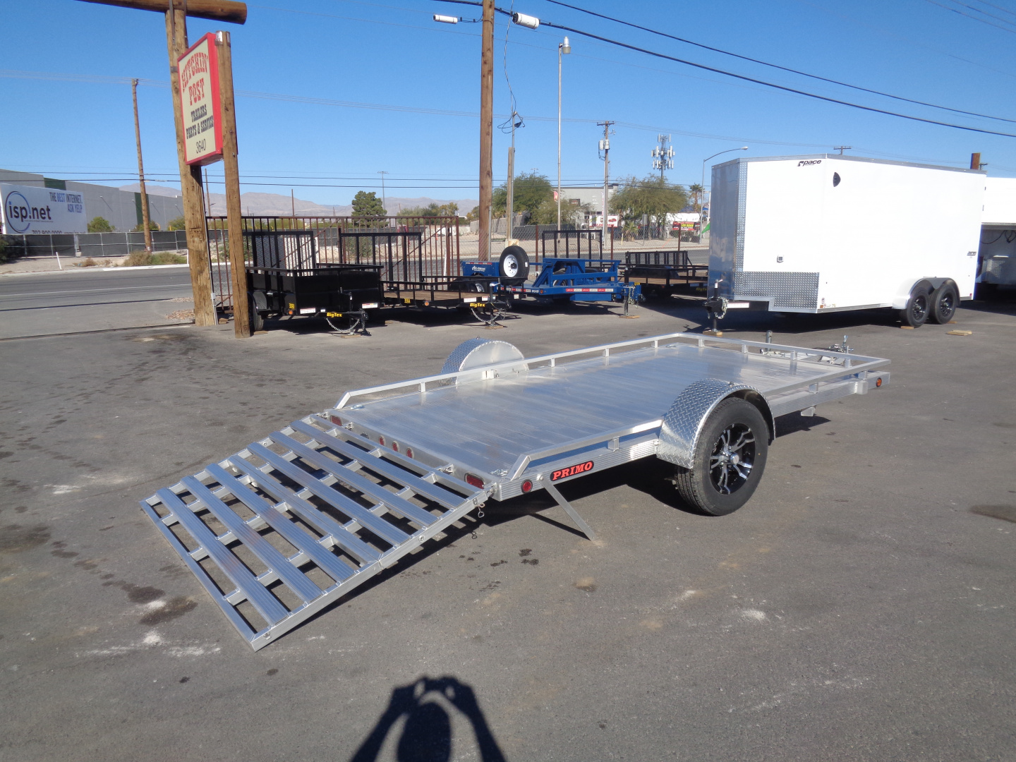 New 2023 Primo * UT82X12-LP * 12ft Aluminum ATV Trailer w/ Bi-Fold Tailgate