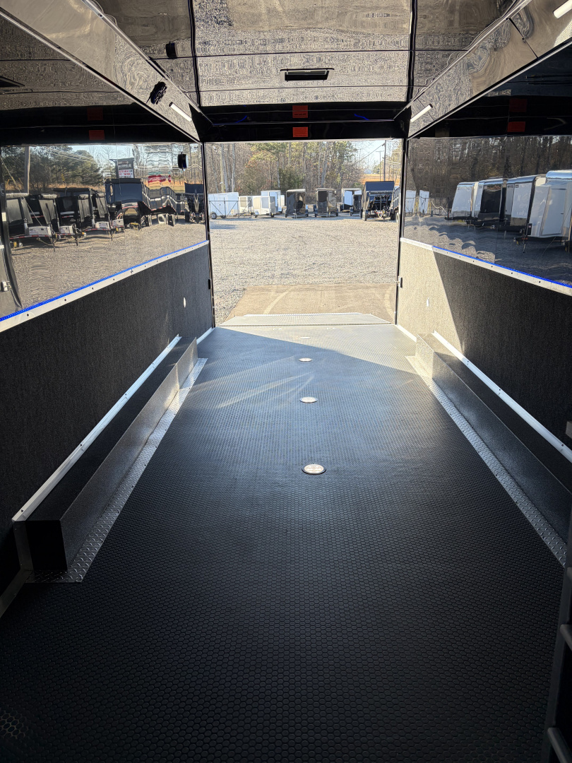 New 2026 Haulmark 44 Gooseneck Bathroom Race Trailer, Polycor, Insulated, Air Prep, A/C, Awnings, Race Ready