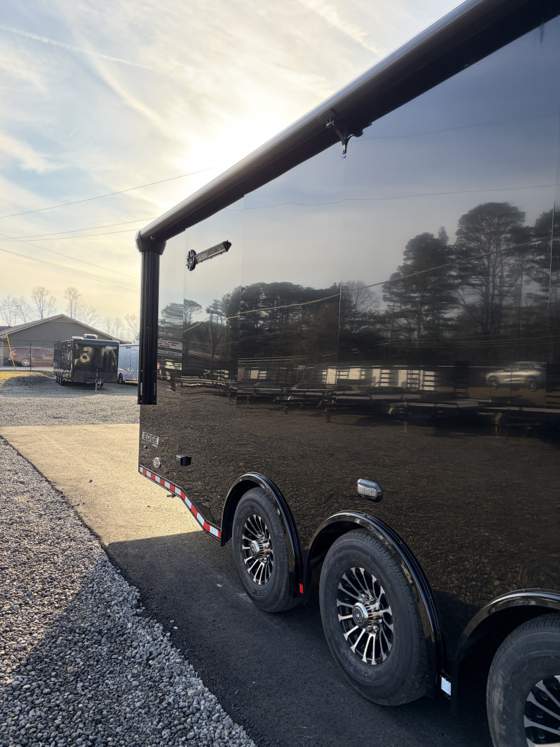 New 2026 Haulmark 44 Gooseneck Bathroom Race Trailer, Polycor, Insulated, Air Prep, A/C, Awnings, Race Ready