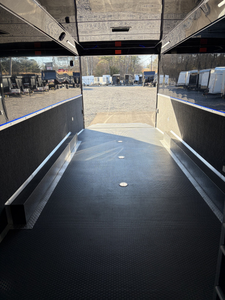 New 2026 Haulmark 44 Gooseneck Bathroom Race Trailer, Polycor, Insulated, Air Prep, A/C, Awnings, Race Ready