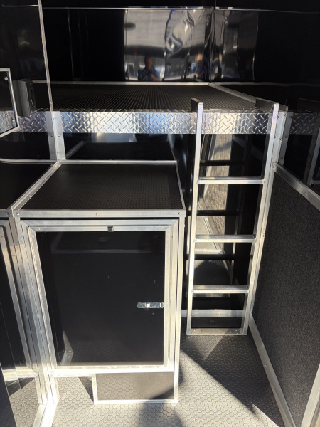 New 2026 Haulmark 44 Gooseneck Bathroom Race Trailer, Polycor, Insulated, Air Prep, A/C, Awnings, Race Ready
