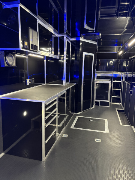 New 2026 Haulmark 44 Gooseneck Bathroom Race Trailer, Polycor, Insulated, Air Prep, A/C, Awnings, Race Ready