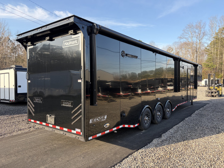 New 2026 Haulmark 44 Gooseneck Bathroom Race Trailer, Polycor, Insulated, Air Prep, A/C, Awnings, Race Ready