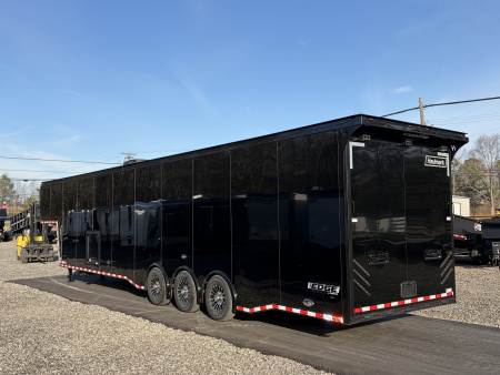New 2026 Haulmark 44 Gooseneck Bathroom Race Trailer, Polycor, Insulated, Air Prep, A/C, Awnings, Race Ready