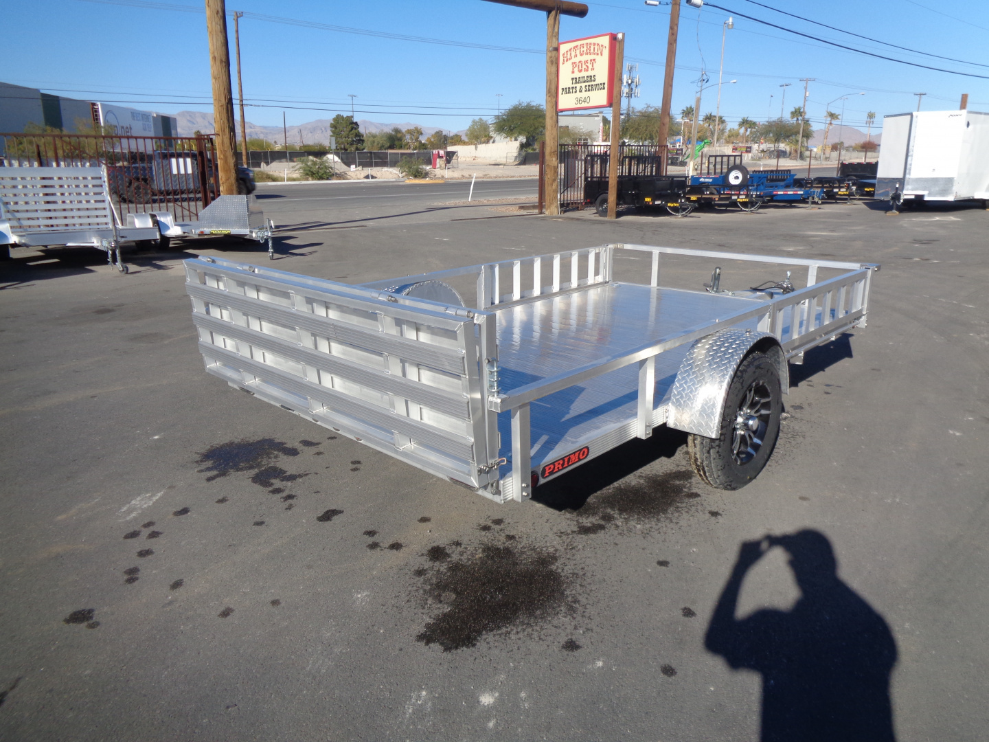 New 2023 Primo * ATV82X12 * 12ft Aluminum ATV Trailer w/ Side Ramps & Bi-Fold Tailgate