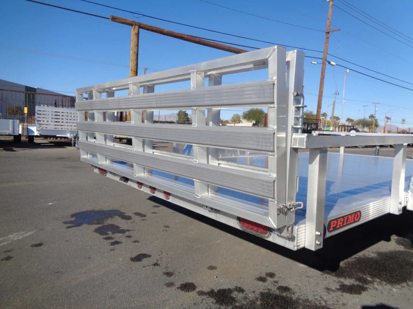 New 2023 Primo * ATV82X12 * 12ft Aluminum ATV Trailer w/ Side Ramps & Bi-Fold Tailgate