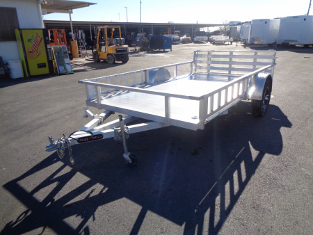 New 2023 Primo * ATV82X12 * 12ft Aluminum ATV Trailer w/ Side Ramps & Bi-Fold Tailgate