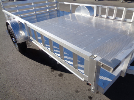 New 2023 Primo * ATV82X12 * 12ft Aluminum ATV Trailer w/ Side Ramps & Bi-Fold Tailgate