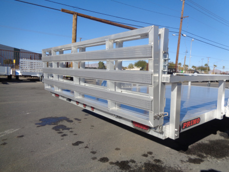 New 2023 Primo * ATV82X12 * 12ft Aluminum ATV Trailer w/ Side Ramps & Bi-Fold Tailgate