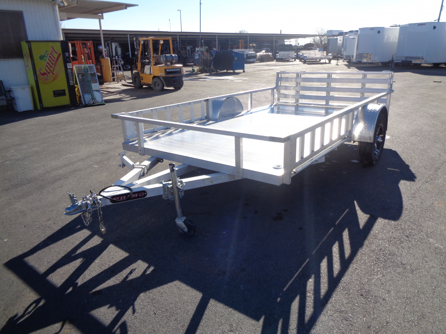 New 2023 Primo * ATV82X12 * 12ft Aluminum ATV Trailer w/ Side Ramps & Bi-Fold Tailgate