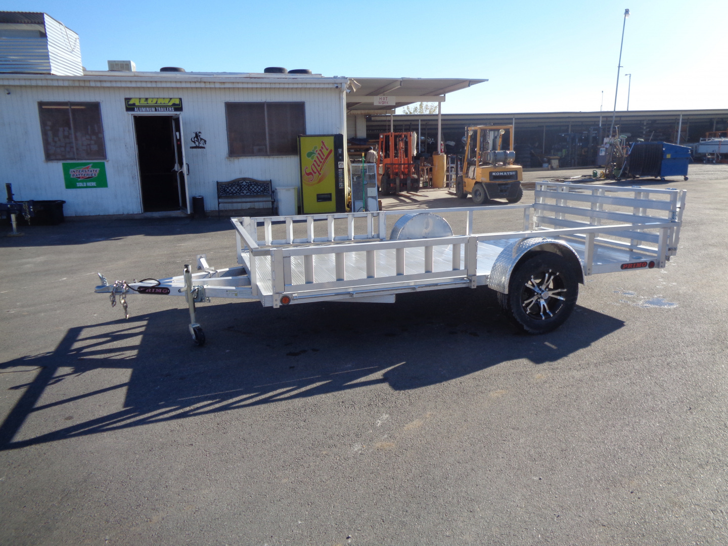 New 2023 Primo * ATV82X12 * 12ft Aluminum ATV Trailer w/ Side Ramps & Bi-Fold Tailgate