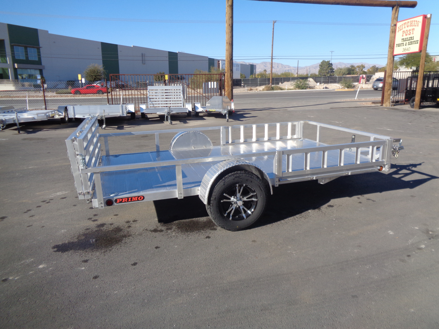 New 2023 Primo * ATV82X12 * 12ft Aluminum ATV Trailer w/ Side Ramps & Bi-Fold Tailgate