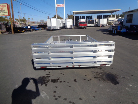 New 2023 Primo * ATV82X12 * 12ft Aluminum ATV Trailer w/ Side Ramps & Bi-Fold Tailgate