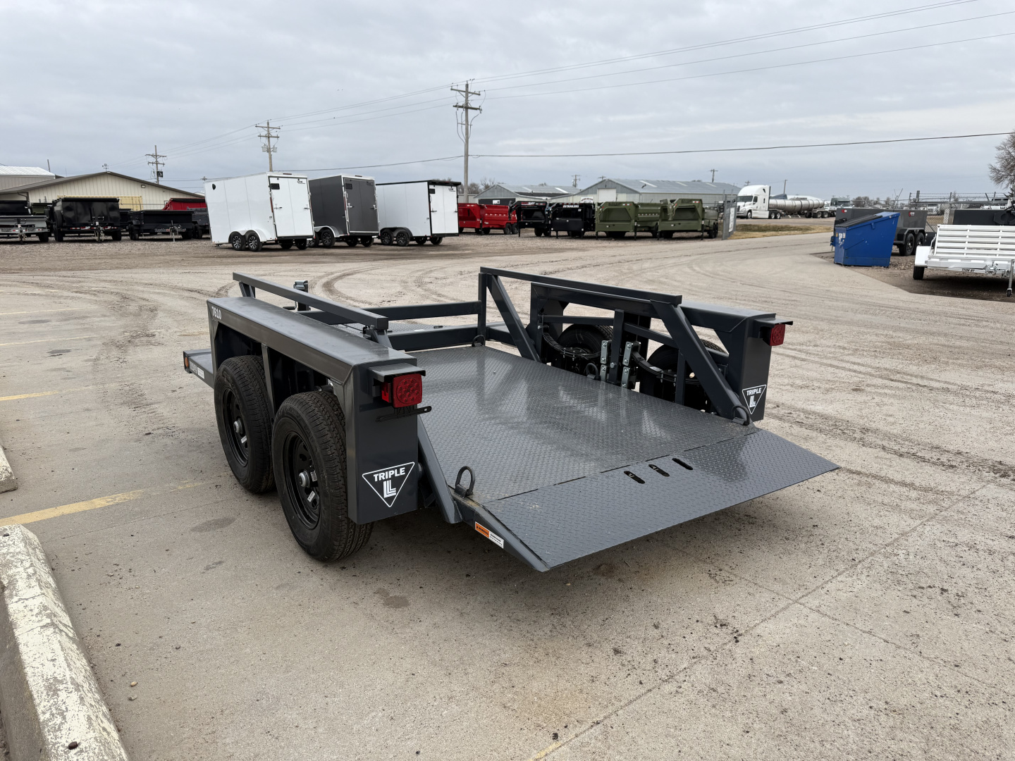New 2026 Triple L 7610 75" X 10' 7000LB Payload Tilt Trailer