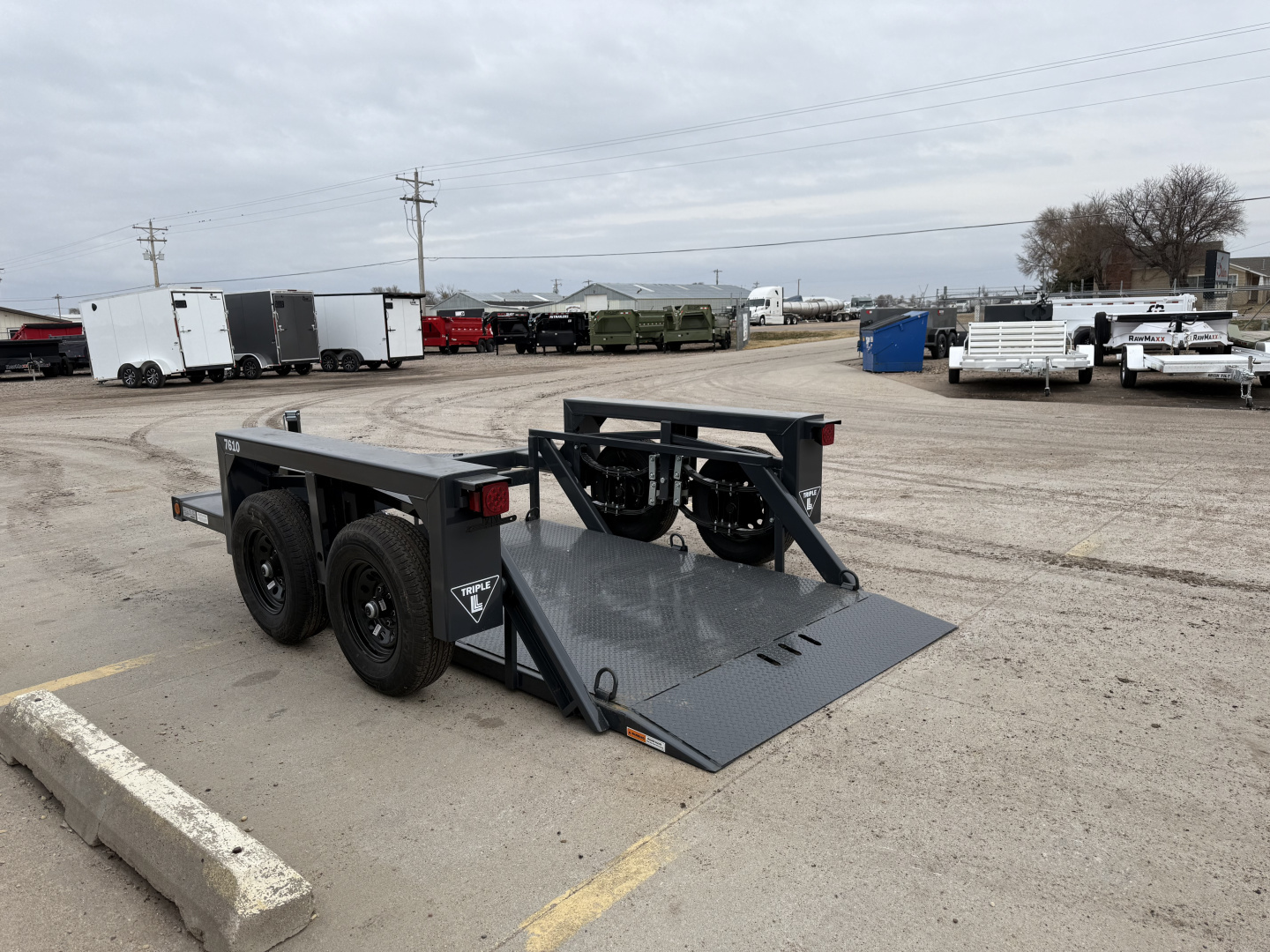 New 2026 Triple L 7610 75" X 10' 7000LB Payload Tilt Trailer