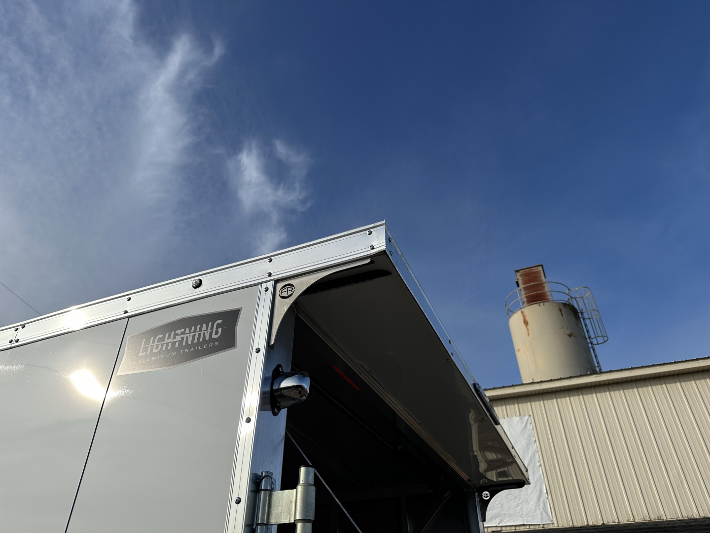 New 2026 Lightning Trailers 7x19 Aluminum 2-Place W/7ft Height & Rear Spoiler Snowmobile Trailer