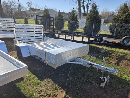 New 5'3" x 10' Aluma 6310ESA Aluminum Utility Trailer, 2K GVWR **w/ 12" Solid Side Kit & Ramp Gate