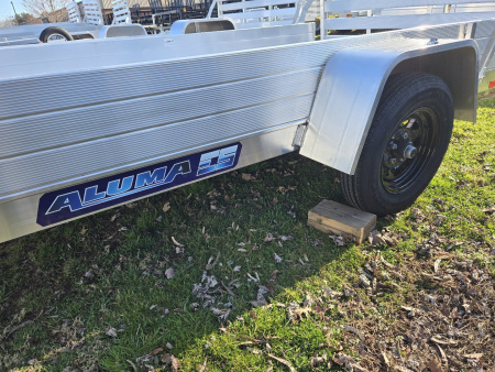 New 5'3" x 10' Aluma 6310ESA Aluminum Utility Trailer, 2K GVWR **w/ 12" Solid Side Kit & Ramp Gate
