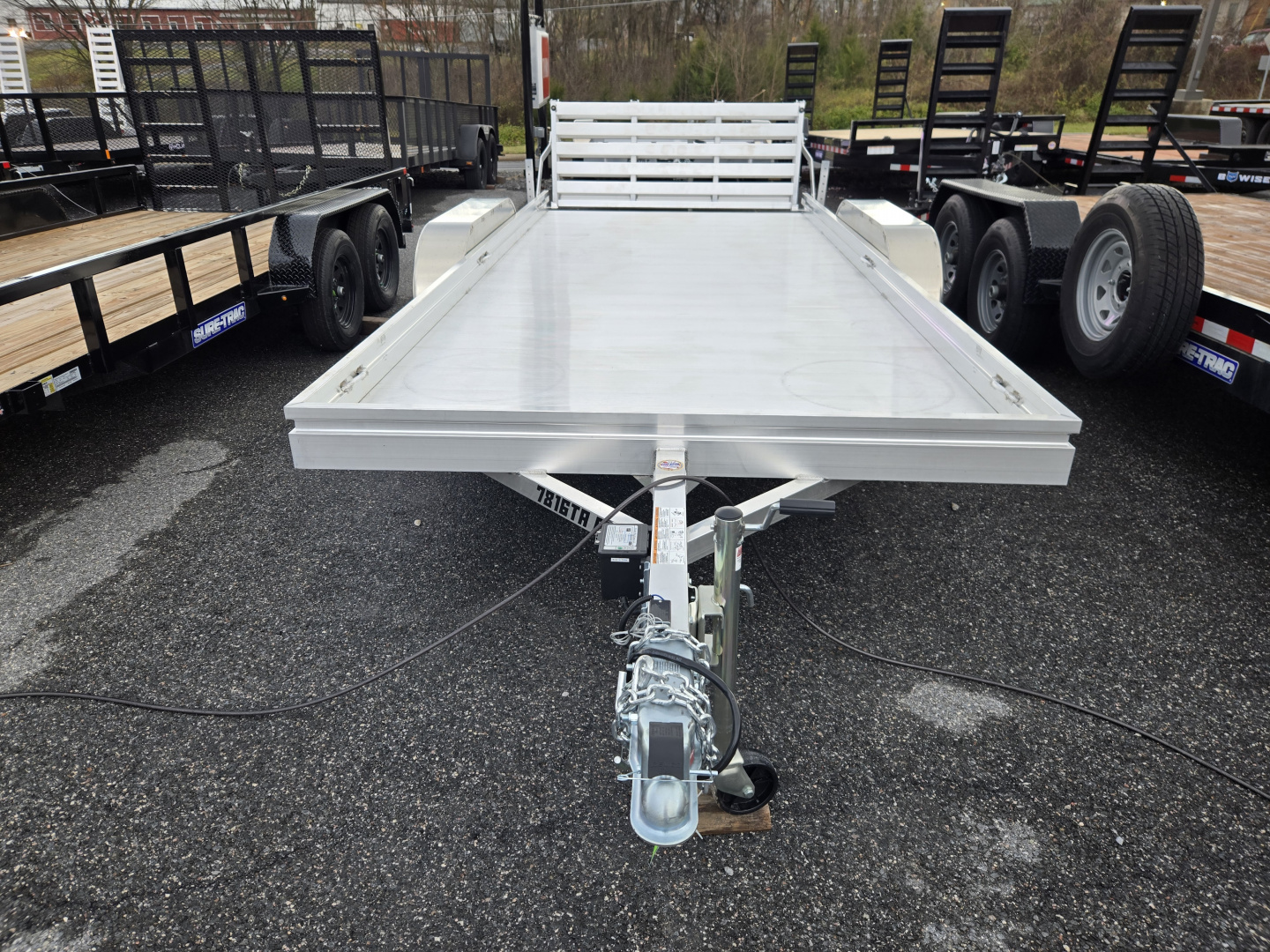 New 6.5 X 16 ALUMA ESA Aluminum Utility Trailer, 7k GVWR **w/ Bi-Fold Gate, Stab. Jacks, Rem. Fenders