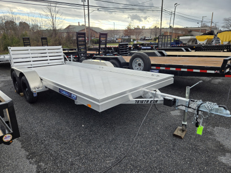 New 6.5 X 16 ALUMA ESA Aluminum Utility Trailer, 7k GVWR **w/ Bi-Fold Gate, Stab. Jacks, Rem. Fenders