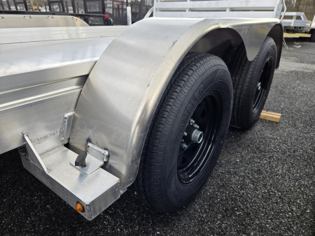 New 6.5 X 16 ALUMA ESA Aluminum Utility Trailer, 7k GVWR **w/ Bi-Fold Gate, Stab. Jacks, Rem. Fenders