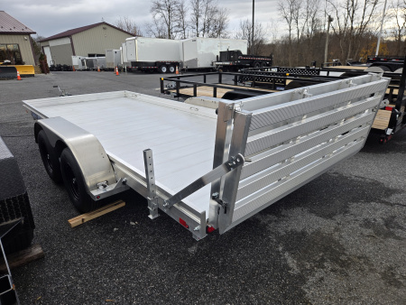 New 6.5 X 16 ALUMA ESA Aluminum Utility Trailer, 7k GVWR **w/ Bi-Fold Gate, Stab. Jacks, Rem. Fenders