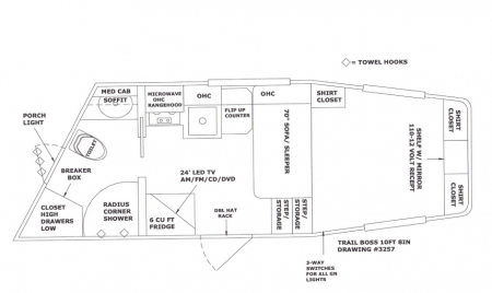 New 2026 Cimarron Trailers 3 Horse 10' 8" Trail Boss Conversions Living Quarters Horse Trailer