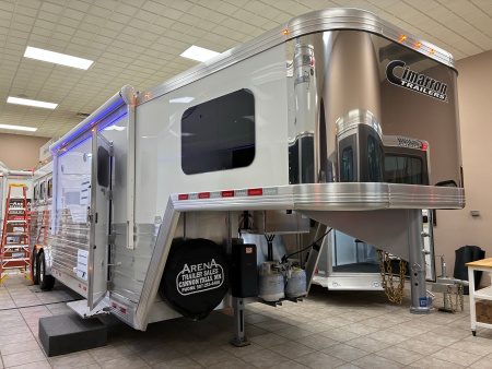 New 2026 Cimarron Trailers 3 Horse 10' 8  Trail Boss Conversions Living Quarters Horse Trailer