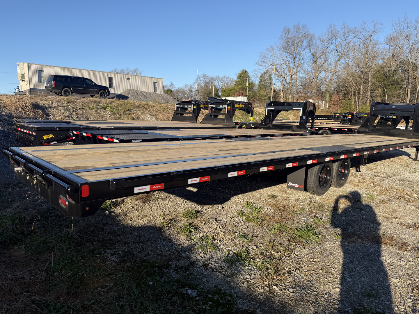 New 2026 Liberty LF16K Flatbed Trailer, SLIDE IN RAMPS, 17.5K GVWR